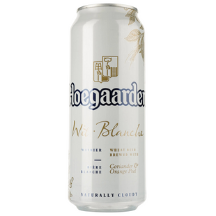 Пиво Hoegaarden Wit Blanche з/б 0,5 л 12434 фото